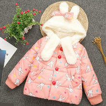 Load image into Gallery viewer, Luxury Newborn Children Plus Cute Hooded Cotton Jacket Infant Clothing for Baby Girls In Elegant Colorful Design For Winter