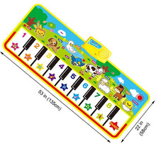 Load image into Gallery viewer, Big Musical Mat Carpet Touch Play Piano with 8 Animals Sound Music Instrument Baby Play Mat Rug Educational Toys For Kids