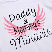 Load image into Gallery viewer, Newborn Kids Baby Girls Boys Clothes Father's Day Letter Print Romper Bodysuit For Baby For Girls And Boys Dadies & Momies Miracle Print
