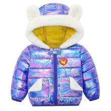 Load image into Gallery viewer, Shiny Modern Luxury Speciall Designed Winter Outerwear Hooded Coat & Jacket Winter Fashion Kids clothing Models For Babies and Girls 3-24 Months