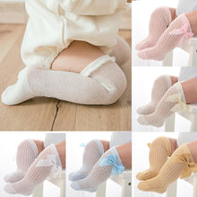 Load image into Gallery viewer, Princess Cute Baby Knee High Stylish Cotton Bow Soft Comfortable Socks Flexible Breathable Sock For Baby Girls