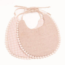 Load image into Gallery viewer, Double-deck Infant Baby Girl Boy Bib Kid Toddler Dinner Feeding Tassel Cotton Linen Burp Cloths