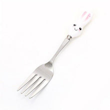 Load image into Gallery viewer, Baby Gadgets Tableware Set Children Utensil Stainless Steel Toddler Dinnerware Cutlery Cartoon Infant Food Feeding Spoon and Fork