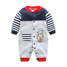 Load image into Gallery viewer, Modern Printed Jumpsuits Gentleman Autumn Long Sleeves Rompers Cotton Baby Clothes for Boys and Girls Outfits Style