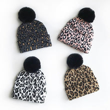 Load image into Gallery viewer, Matching Family Outfits Leopard Children Hats Mother Kids Hats Winter Kids Caps For Mother & Daughter in Elegan Leopard Design