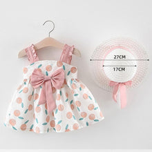 Load image into Gallery viewer, Modern Baby Newborn Toddler Girls Summer Tutu Dress With Printing Princess Dresses Sundress And Hat