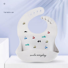 Load image into Gallery viewer, Cute Cartoon Print Baby Bibs Waterproof Soft Silicone Baby Feeding Stuff Dinosaur Pattern Bib For Kids