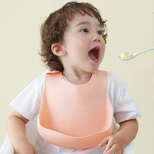 Load image into Gallery viewer, Newborns Solid Silicone Baby Feeding Bibs Burp Cloths Fashionable Breastplate Baby Stuff For Kids