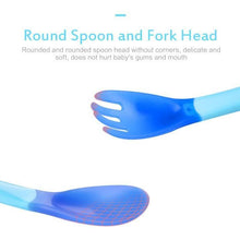 Load image into Gallery viewer, Baby Temperature Sensing Spoon and Fork Soft Head Safety Warm Feeding Warm Soup Fork Children Flatware Feeding Spoons For Baby Care Hot Perfect Gift For Baby