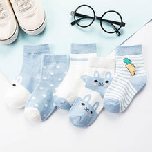 Load image into Gallery viewer, Luxury Modern 5pair Socks Set Kids Soft Cotton Socks Baby Cute Cartoon Warm Dots Fashion Sport Socks For Firls and Boys Kids