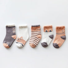 Load image into Gallery viewer, 5PCS/SET Newborn Baby Socks Cotton for Girls Autumn Winter Toddler Baby Boy Socks Infant Kids socks