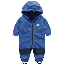 Load image into Gallery viewer, Ski suit For Children Soft Shell Outdoor Jacket Waterproof Fleece Lining Jumpsuit For Boys and Girls In Modern Colorful Design