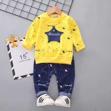 Load image into Gallery viewer, Modern Elegant Luxury Baby Boys Costume Star Camouflage Tracksuit Tops Pants 2PCS