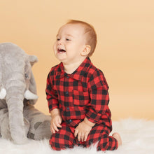Load image into Gallery viewer, Spring Autumn Newborn Cotton Casual classic Plaid Collar Jumpsuit for Baby Boys / Girls In Elegant Retro Modern Style