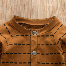 Load image into Gallery viewer, Newborn Infant Baby Girl and Boy Long Sleeve Romper Wrap Foot Jumpsuit For Baby In Brown Design