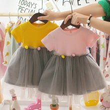 Load image into Gallery viewer, Fashion Modern New Spring Toddler Kids Baby Girls Patchwork Tulle Casual Princess Dress For Girls