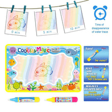 Load image into Gallery viewer, Magic Water Painting Drawing Mat & 2 Pens Doodle Board Coloring Books for Kids Children Educational Toys