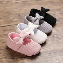 Load image into Gallery viewer, Baby Girls First Walkers Bow Knot Solid Soft Shoe Footwear For Baby Girl Breathable Shoes