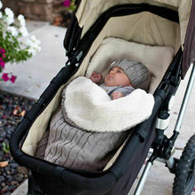 Load image into Gallery viewer, Warm Baby Blanket Knitted Newborn Swaddle Wrap Soft Sleeping Bag Footmuff Cotton Envelope For Stroller Accessories For Baby