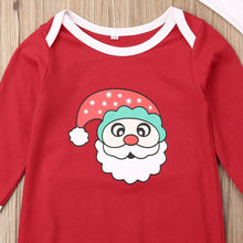 Load image into Gallery viewer, Newborn Girl Boy Autumn Santa Claus Long Sleeve Dot Bandage Romper Jumpsuit Hat For Christmas Made For Girls and Boys