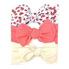 Load image into Gallery viewer, Summer Cute Floral Bows Baby Girl Headbands Elastic Bowknot Newborn Hair Band Turban Set Hair Accessories Bow Set For Kids