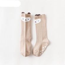 Load image into Gallery viewer, White Baby Sock Non Slip Cotton Long Socks Newborn Knee High Socks For Baby Girls Super Elastic Cute Design
