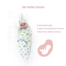 Load image into Gallery viewer, Baby Swaddle Blanket With Cap For Newborn Wrap Cotton Swaddling Bag Baby Envelope Sleep sack Blanket .