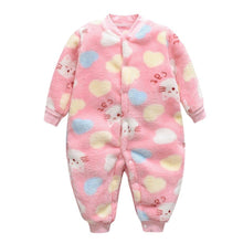 Load image into Gallery viewer, Newborn Infant Baby Jumpsuit Children Cartoon Animal Fleece Warm Romper Jumpsuit for baby Boy Girls Plush Material