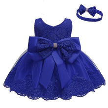Load image into Gallery viewer, Modern luxury Baby Elegant Baby Girls 1st Year Birthday Dress Halloween Costume Party Dress For Baby And Girls With Big Bow And Modern Unique Colors