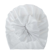 Load image into Gallery viewer, Handmade Pleated Flower Babies' Knitted Cotton Cloth Turban For Baby Girls In Elegant Style