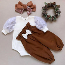 Load image into Gallery viewer, Newborn Baby Girl Two Pieces Set Long Sleeve Top Pant Headband Clothing Sets Perfect Gift For Kids