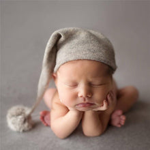 Load image into Gallery viewer, Modern Newborn Photography Props Knit Cap With Fur Ball For Newborn Baby Cap Great For Photo Studio Photography Props Cap Beanie Baby