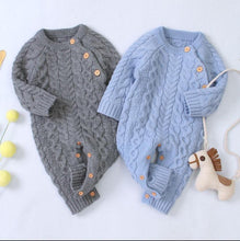 Load image into Gallery viewer, Handmade Knitted Baby Clothes Long Sleeve Newborn Baby Romper Winter Spring Baby Girl Romper Jumpsuit For Boys and Girls