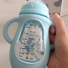 Load image into Gallery viewer, Modern Glass Baby Bottle Straw Drop-resistant Water Drink Bottles for Baby Milk Bottle for a Child