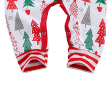 Load image into Gallery viewer, Newborn Baby Girls Boys Christmas Rompers Headband Jumpsuits 2pcs Santa Tree Print New Year Baby Romper