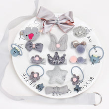 Load image into Gallery viewer, Luxury ModernBaby Girl Headband Set 18Pcs for Children's Turban Darling Bows Kids Headwear Elastic Hair Bands Clips Hairpins Sets