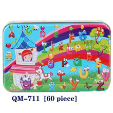 Load image into Gallery viewer, New 60 Pieces Wooden Puzzle Kids Toy Cartoon Animal Wooden Puzzles Child Early Educational Learning Toys for Christmas Gift