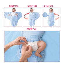 Load image into Gallery viewer, Baby Swaddle Blanket With Cap For Newborn Wrap Cotton Swaddling Bag Baby Envelope Sleep sack Blanket .