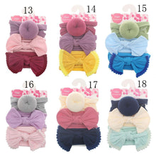 Load image into Gallery viewer, Fashion Baby Nylon Bow Headband Newborn Bowknot Round Ball Head wrap Flower Turban Girls Hair Bands Bow For Kids