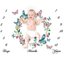 Load image into Gallery viewer, Newborn baby Monthly Growth Blanket Photography Props Background Cloth For Baby
