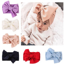 Load image into Gallery viewer, Elastic Candy Solid Color Head Wrap Newborn Head bands Bowknot Bows for Baby Girl Hair Accessories