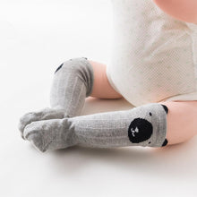 Load image into Gallery viewer, White Baby Sock Non Slip Cotton Long Socks Newborn Knee High Socks For Baby Girls Super Elastic Cute Design