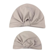 Load image into Gallery viewer, Modern Mom&Baby Turban Mother Baby Hat Headbands Mom Daughter Bow Knot Caps Print Solid Parent-Child Hair Accessories