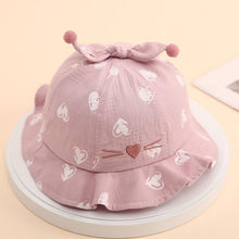 Load image into Gallery viewer, Baby Sun Hat Heart Print Baby Boy/Girl Hat Outdoor Kids Bucket Hat Children Hat Baby Beach Caps Beanie For Girls