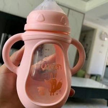 Load image into Gallery viewer, Modern Glass Baby Bottle Straw Drop-resistant Water Drink Bottles for Baby Milk Bottle for a Child