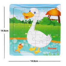 Load image into Gallery viewer, 38 Style Cartoon Wooden Puzzle Children Animal/ Vehicle Toy For 2-6 Year Baby Early Educational Toys for Kids