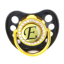 Load image into Gallery viewer, Baby Name Initial Letters Silicone Newborn Kids Dummy Pacifier Nipple Baby Soother Holder Great Babies Gift
