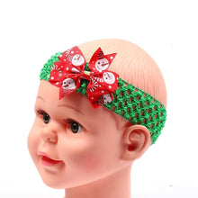 Load image into Gallery viewer, Baby Headband Ribbon Toddler Hair Accessories Girl Newborn Bow Christmas Headwear headwrap