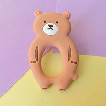 Load image into Gallery viewer, 4pcs Bear Silicone Teether Baby Teething Toys Chewable Cartoon Animal Shape Baby Products Nursing Gift