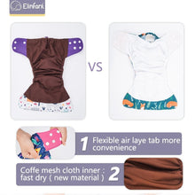 Load image into Gallery viewer, Eco-friendly Diaper Adjustable Reusable Coffee Fiber Diaper Pocket Fit Baby Nappies Pants Waterproof Nappies for Baby and Kids In Modern Design